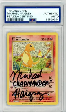 PSA Signed Michael Haigney Charmander 001/034 Trading Card Game Classic Holo - Image 1