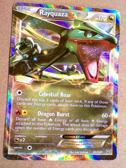 Pokemon TCG Cards Rayquaza EX 85/124 Dragons Exalted Ultra Rare Holo - Image 1