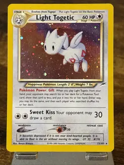 Pokemon TCG Light Togetic Holo Card 15/105 Vintage Neo Destiny (Read) - Image 1
