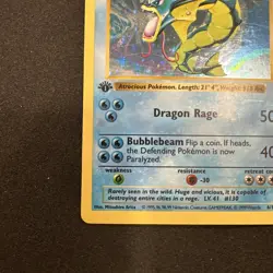 Pokemon TCG English MP 1st Edition Shadowless Gyarados 6/102 Holo Rare Card WOTC - Image 4