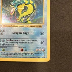 Pokemon TCG English MP 1st Edition Shadowless Gyarados 6/102 Holo Rare Card WOTC - Image 5