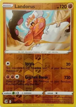 148/264 LANDORUS REVERSE HOLO FUSION STRIKE POKEMON CARD - Image 1