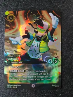 Disney Lorcana Enchanted Foil TCG Card Game Fabled Max Goof Chart Topper 230 - Image 1