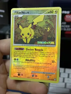 Pikachu 94/123 Diamond Pearl 2007 Mysterious Treasures Reverse Holo Pokemon Card - Image 4