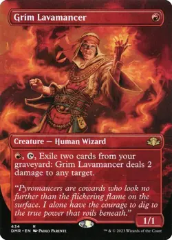 Grim Lavamancer BORDERLESS - 434 - Rare - Dominaria Remastered DMR MTG - Image 1