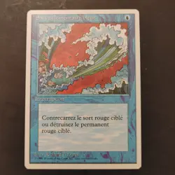 MTG Blue Elemental Blast FWB 4th Edition French LP - Image 1