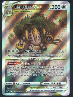 Regigigas VSTAR GG55/GG70 Full Art Pokemon Sword & Shield Crown Zenith Near Mint - Image 1