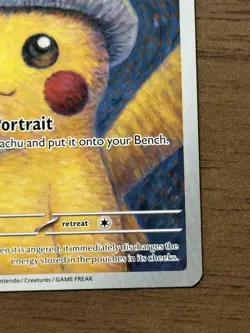 Van Gogh Pikachu With Grey Felt Hat SVP 2023 Black Star Promo Pokemon Card 210 - Image 5