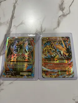 Damaged M Charizard EX Secret Rare 107/106 + M Charizard EX 101/108 Pokemon Lot - Image 1