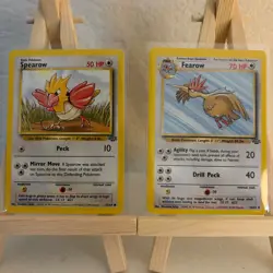 Spearow 62/64 + Fearow 36/64 Jungle WOTC Non-Holo Pokemon TCG - Image 1