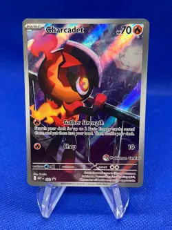 Pokemon Phantasmal Flames Pokemon Center Exclusive Charcadet 022 Stamped Promo - Image 1