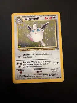 1999 Jungle Pokemon WIGGLYTUFF Unlimited Holo Rare #16/64 HP - Image 1