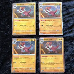 Pokemon TCG Tyrantrum 045/088 REVERSE Holo Rare Perfect Order NM X4 - Image 1
