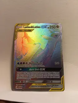Pokemon Latias & Latios GX TAG TEAM Secret Rare Full Art Holo Team Up 190/181 EX - Image 1