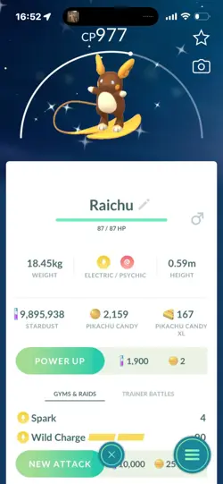 Pokemon Go Shiny Raichu - Image 1
