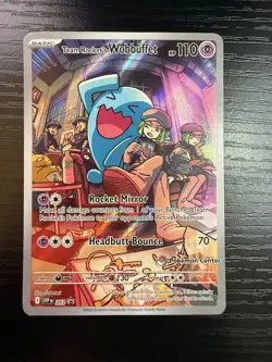 Pokemon Center Stamped Promo Destined Rivals Team Rocket’s Wobbuffet SVP 203 - Image 1