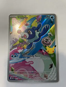 Popplio First Partner Illustration Rare Promo 045 - 30th Anniversary - NM - Image 1