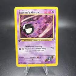 Pokemon 1st Edition Pokemon Sabrina's Gastly Vintage Gym Heroes 93/132 NM -j - Image 1