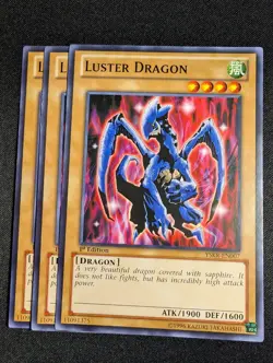 Yugioh - 3x Luster Dragon YSKR-EN007 1st Edition Common NM - Image 1