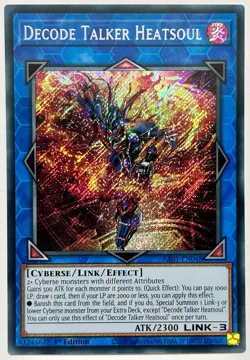RA01-EN048 Decode Talker Heatsoul - Secret Rare 1st Edition Near Mint YuGiOh - Image 1