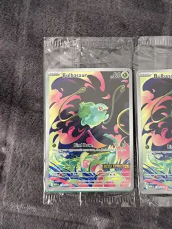 Lot of 3 Bulbasaur Illustration Rare Mega Evolution 133/132 Sealed Stamped Promo - Image 2