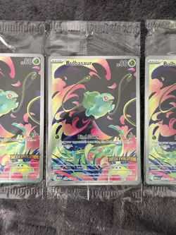 Lot of 3 Bulbasaur Illustration Rare Mega Evolution 133/132 Sealed Stamped Promo - Image 3