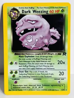 Dark Weezing 14/82 Team Rocket Unlimited 2000 Pokemon Card Holo Rare - Image 1