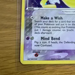 Pokemon Card Jirachi 8/101 Holo Rare EX Hidden Legends Played - Image 5