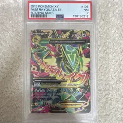 PSA 7 2015 Pokemon XY Roaring Skies M Rayquaza EX Full Art Holo 105/108 - Image 1