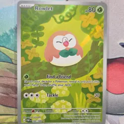 Pokemon Rowlet Full Art Holo POR 090/088 Basic English TCG Card - Image 1
