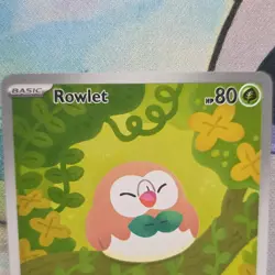 Pokemon Rowlet Full Art Holo POR 090/088 Basic English TCG Card - Image 2