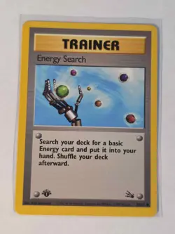 Energy Search 59/62 Common Fossil Pokemon 1ST EDITION NM - Image 1