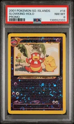 2001 POKEMON SOUTHERN ISLANDS PROMO #14 SLOWKING-HOLO PSA 8 - Image 1