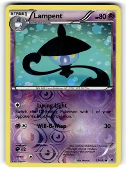 Pokemon: Noble Victories Lampent #59/101 Uncommon,Reverse Holo .VO5 - Image 1