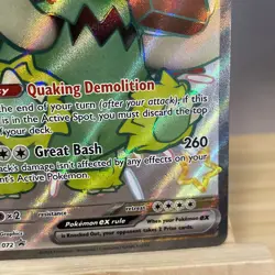 Great Tusk ex 072 Paldean Fates Black Star Promo Full Art Holo Pokemon TCG LP - Image 4