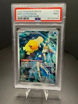 Misty's Psyduck 193/182 Ilustration Rare - Pokemon Destined Rivals - PSA 9 Mint - Image 1