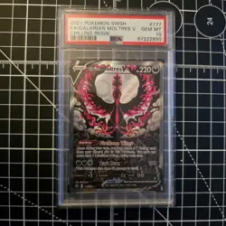 PSA 10 Galarian Moltres V Alt Art Chilling Reign Pokemon Card 177/198 - Image 1