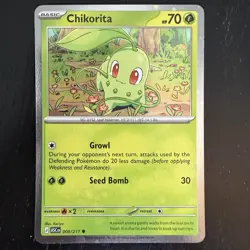 Chikorita 008/217 Cosmos Holo Pokemon Card Ascended Heroes Grass NM - Image 1
