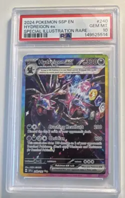 Pokemon TCG Hydreigon ex Sv08 Surging Sparks Special Illustration Rare Holo PSA… - Image 1