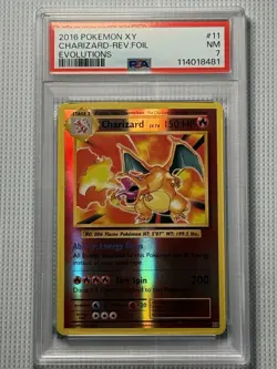 The Pokemon Company Charizard Reverse Holo Rare 11/108 Evolutions PSA 7 2016 - Image 1