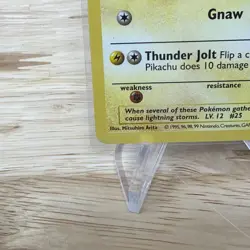 Pikachu (Red Cheeks) Base Set Shadowless 58/102 Regular Pokemon Card LP - Image 3