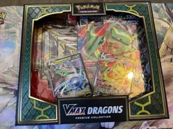 Pokemon TCG Vmax Dragons Premium Collection 2022 Factory Sealed 11 Packs Inside - Image 3