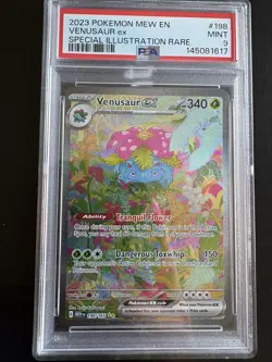 Pokemon TCG Venusaur EX Card 198/165 Scarlet & Violet 151 Series PSA 9 - Image 1