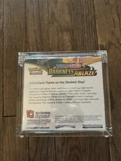 Pokemon Sword And Shield Darkness Ablaze Booster Box Sealed In Acrylic Case - Image 2