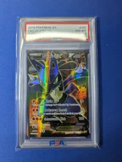 2014 POKEMON XY FURIOUS FISTS #107 FULL ART/LUCARIO EX PSA 8 - Image 1