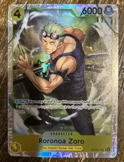 Roronoa Zoro One Piece Super Rare Sr OP15-113 Adventure on Kami's Island Mint 💎 - Image 1