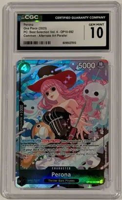 2025 One Piece Perona OP10-092 Alternate Art CGC 10 Gem Mint - Image 1