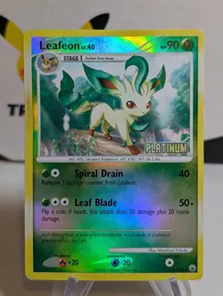 Pokemon TCG Majestic Dawn - Leafeon # 24/100 Reverse Holo Platinum Stamp - LP - Image 1