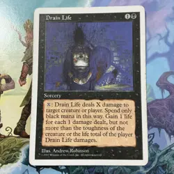 MTG LP Drain Life #156 Fifth Edition 1997 Magic The Gathering - Image 1