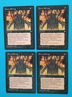 Magic the Gathering MTG Ice Age BURNT OFFERING X 4 LP/EX C 1995! - Image 1